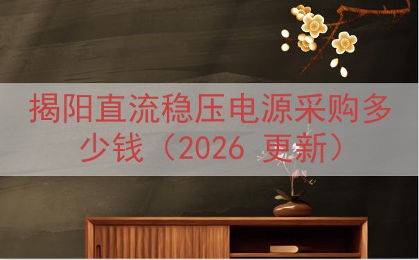揭阳直流稳压电源采购多少钱（2026 更新）